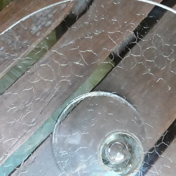 Vintage Glass Pedestal Cake Plate - Picture 3 of 6